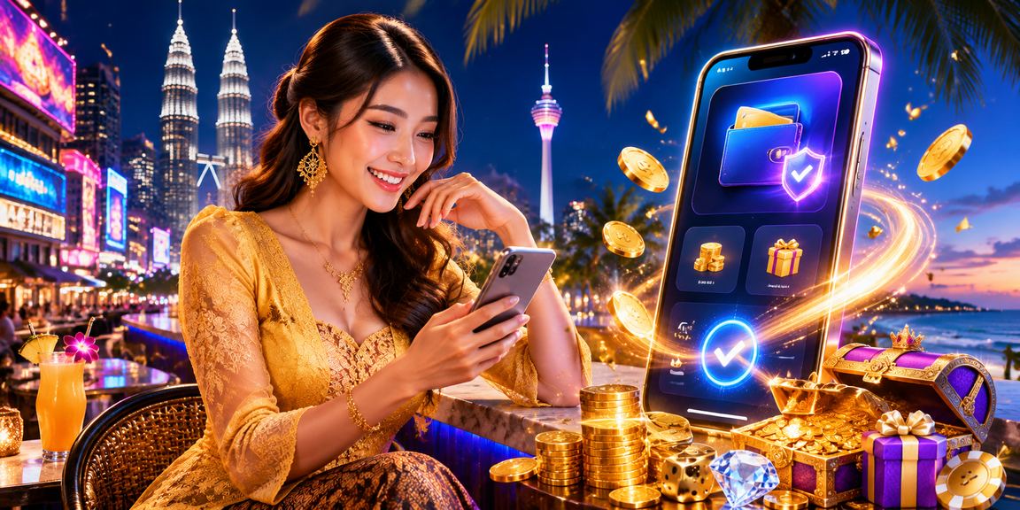 Pengguna Malaysia mengakses platform kasino dan pertaruhan mudah alih er6f dengan pakaian kebaya